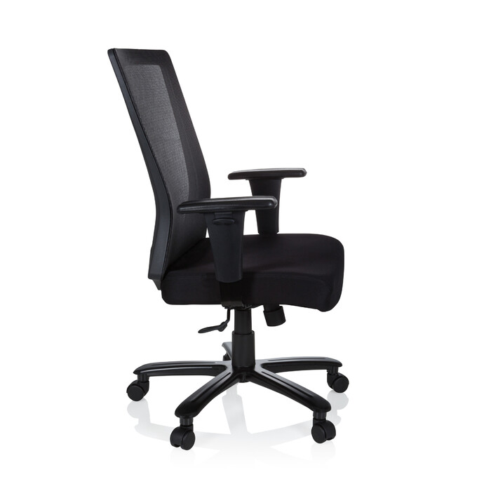 Офісне крісло / поворотне крісло XXL EXTENDER сітка / тканина чорна hjh OFFICE