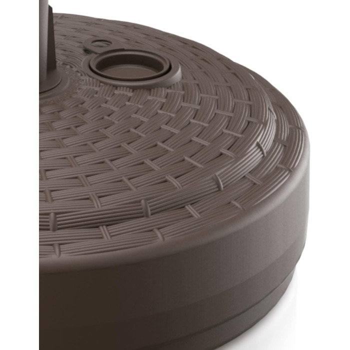 Підставка для парасольки садової Umbra Rattan кругла, пластикова, для тераси, пляжу - наповнювана (пісок/вода/гравій)