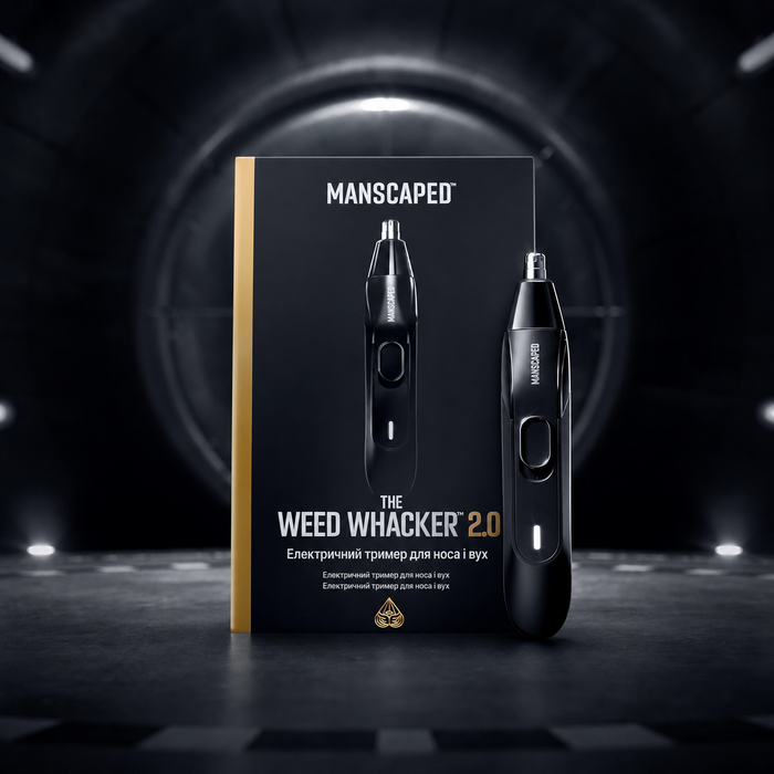 Електричний тример для носа і вух MANSCAPED Weed Whacker 2.0, 7000 об/хв, акумулятор 45 хв, для вологого та сухого гоління, легке очищення, змінні леза з нержавіючої сталі