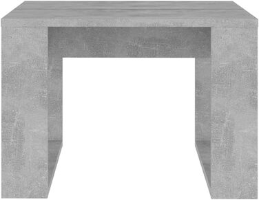 Журнальний стіл vidaXL бетонно-сірий 50x50x35 см, ДСП, для вітальні