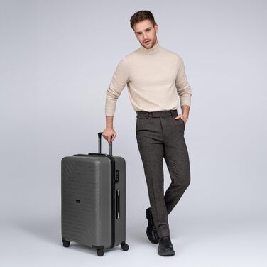 Комплект валіз REDOLZ Essentials 05, 3 шт, поліпропілен, легкий, з 4 подвійними колесами та TSA-замком, для жінок і чоловіків, колір Stone