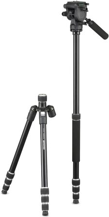 CULLMANN NANDO 560M RW15 алюмінієвий легкий штатив для подорожей, компактний, швидкозатискний, 163 см
