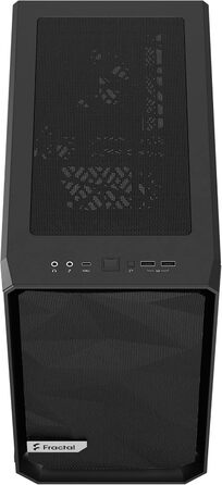 Корпус Fractal Design Meshify 2 Nano Black TG Dark Tint, скляна панель, чорний, компактний формат, для ігрового ПК