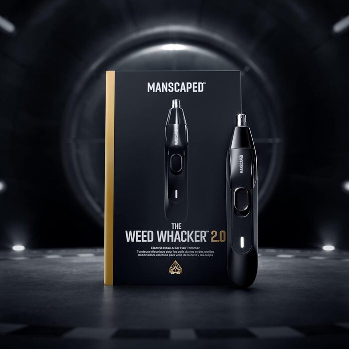 Електричний тример для носа і вух MANSCAPED Weed Whacker 2.0, 7000 об/хв, акумулятор 45 хв, для вологого та сухого гоління, легке очищення, змінні леза з нержавіючої сталі