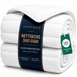 Всесезонна ковдра SOHYGGE для дорослих та дітей, 100% мікрофібра (перероблений поліестер), сертифікат Oeko-Tex, 140 x 200 см