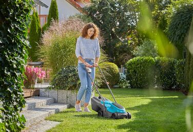 Акумуляторний газонокосарка Gardena EasyMax 30/18V Ready-to-Use Set, ширина косіння 30 см, Power for All-акумулятор, компактна та маневрена, для малих садів
