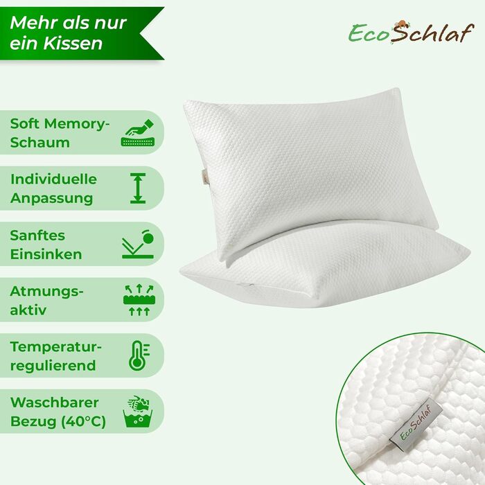Ортопедична подушка Airflow для сну на боці з Memory Foam – підтримка шиї, зменшення болю, комфортний сон