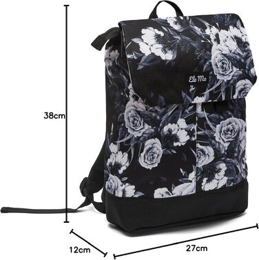 Жіночий рюкзак Ela Mo Daypack для ноутбука — протикрадіжний міський рюкзак для навчання, університету та бізнесу (Nightose)
