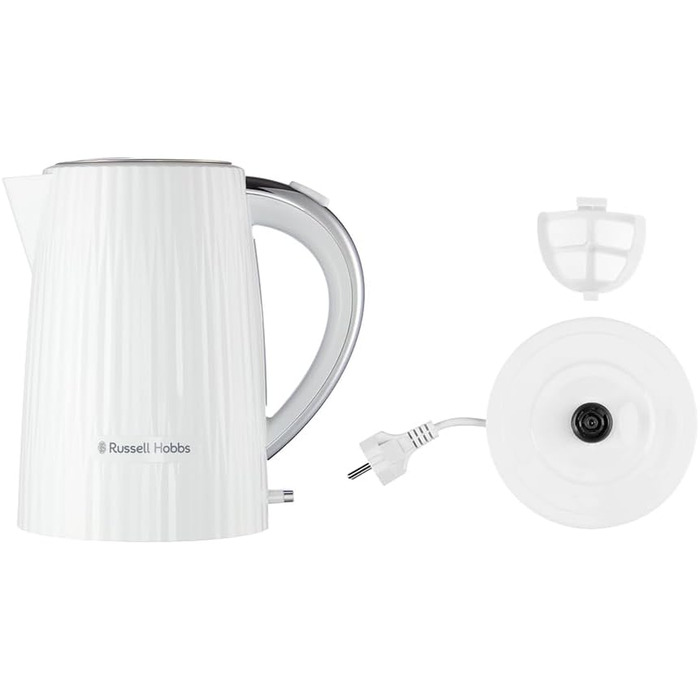 Електричний чайник Russell Hobbs Eden 1.7 л, 2400 Вт, колір малиновий (Raspberry), нержавіюча сталь, зі знімним фільтром від накипу, модель 27362-70