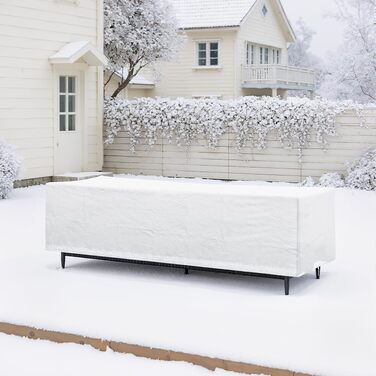 Чохол захисний для садових меблів WOLTU 242x162x100 см, PE, UV-стійкий, водонепроникний, зимовий, міцний (прозорий)