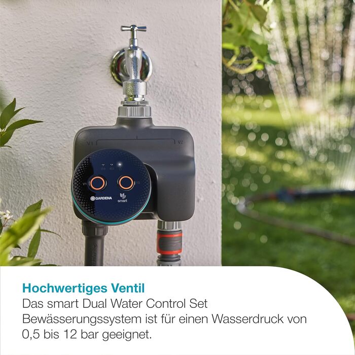 Gardena smart Water Control 19033-20: Система автоматичного поливу для саду з управлінням через смартфон, датчиком вологості та захистом від заморозків