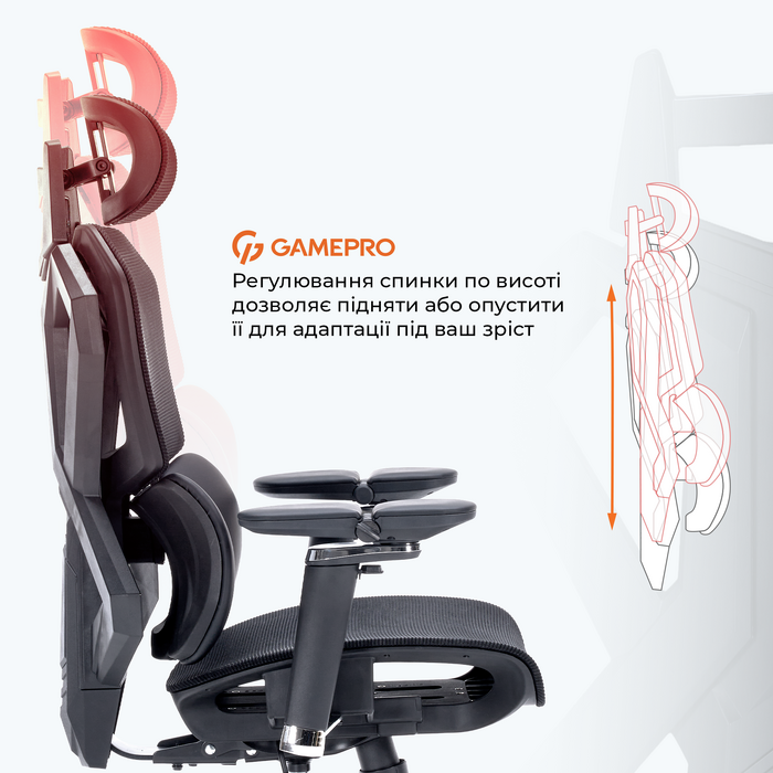 Крісло ігрове GamePro EDGE GC820MB Black