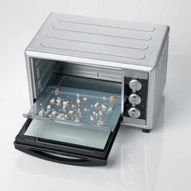 Духовка електрична Ariete 984 Bon Cuisine 250 з конвекцією, 30 л, сріблясто-чорна, 6 режимів, таймер 60 хв, 1500 Вт, подвійне скло