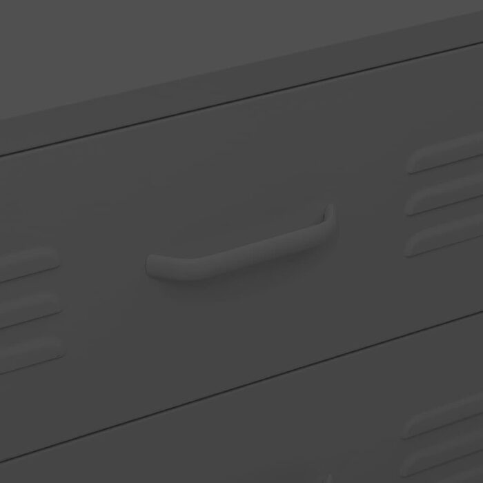 Комод з 4 шухлядами Sideboard, багатоцільова шафа-тумба зі сталі, антрацит, 80x35x101.5 см