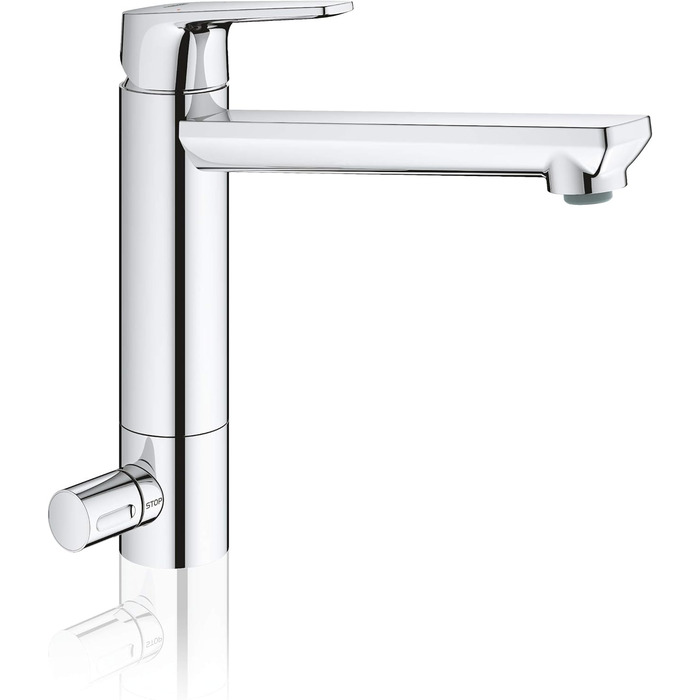Змішувач кухонний GROHE BauEdge з високим виливом, поворотний на 360°, хром (31367001)