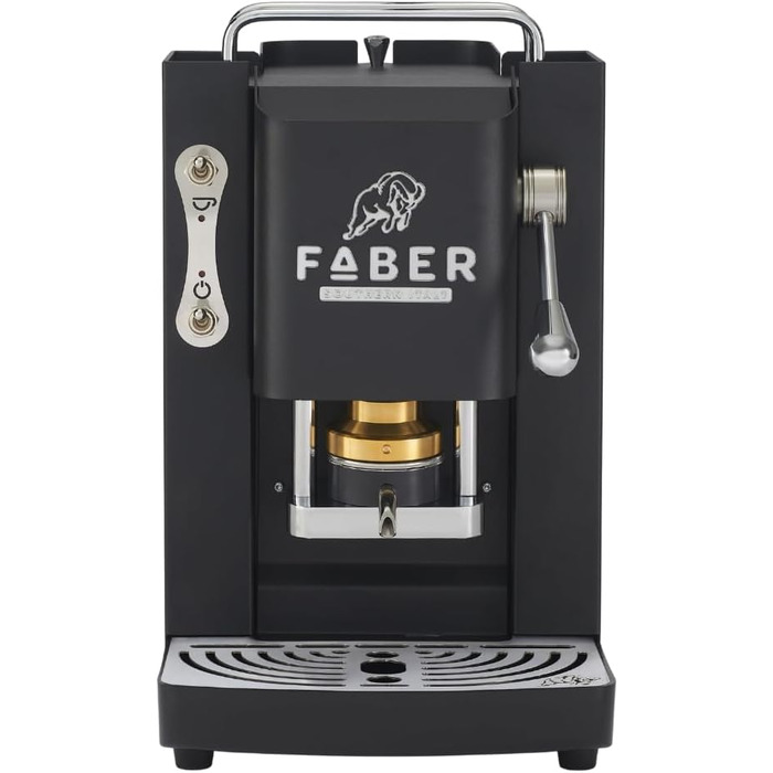 Кавомашина Faber Deluxe 3.0 ESE 44мм з електроклапаном, чорний/хром