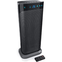 Керамічний обігрівач Brandson 2000W з дистанційним керуванням, тихий, енергозберігаючий, з холодним режимом, двома рівнями потужності та осциляцією, для офісу, вітальні, спальні, чорний