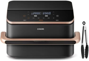 Фритюрниця Cosori Twinfry Chef Edition з двома кошиками, 10 л, Wi-Fi, з силіконовими щипцями