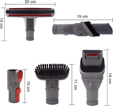 Набір аксесуарів 5-в-1 для пилососа Dyson V8 V7 V10 V6 DC19 DC29 DC34 DC33 DC35 DC62 — насадки, щітки, адаптер, змінні деталі
