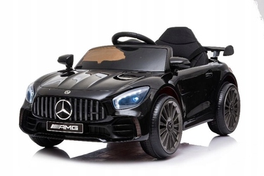 Дитячий електромобіль Mercedes GTR-S: м'які колеса EVA, шкіряне сидіння, пульт ДК, червоний