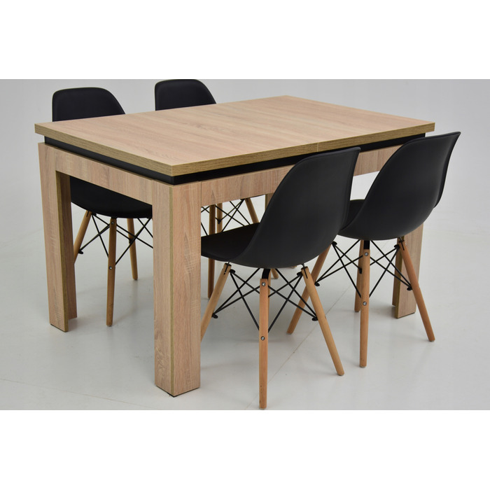 Набір з 4 стільців та столу 80x120 у скандинавському стилі ARTISAN SALON