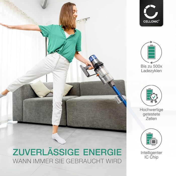 Акумулятор CELLONIC для пилососа Dyson DC16, 1500 мА·год, сумісний з моделями Animalpro, Cordless, Root 6, Issey Miyake, Handheld