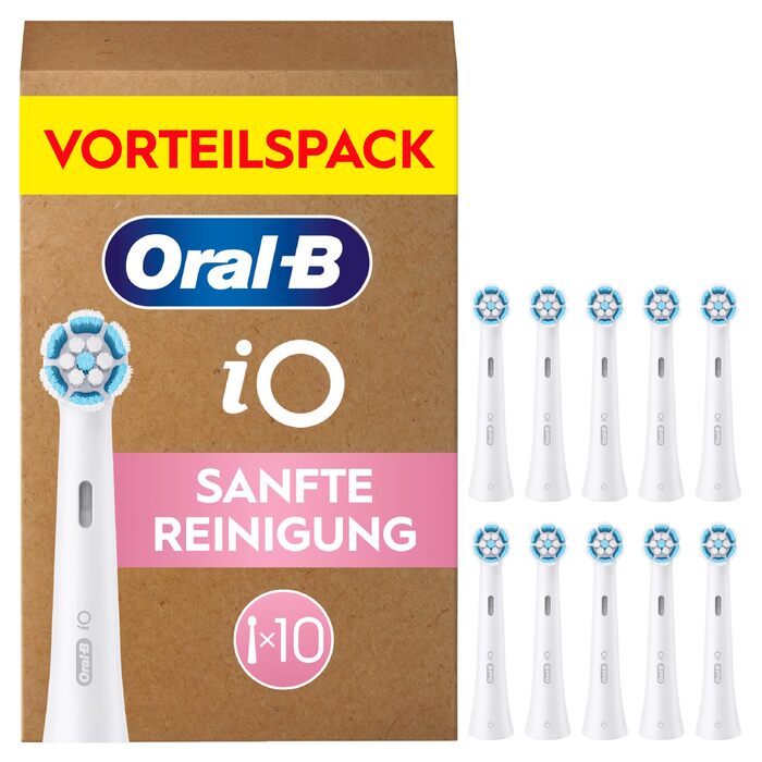 Смінні насадки для електричної зубної щітки Oral-B iO Gentle Care (м'яка чистка), білі, 10 шт.