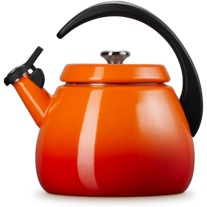 Емальований ковш Le Creuset з кришкою, 2.2 л, колір Flame (вогняний)
