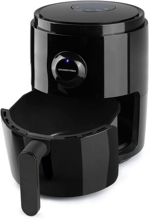GOURMETmaxx цифрова аерофритюрниця 3 л, 1400 Вт, 6 програм, таймер 60 хв, автоматичне вимкнення, гриль, чорна