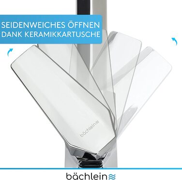 Змішувач кухонний Bächlein Ermelo хромований з поворотним виливом 360° - сучасний кран для мийки