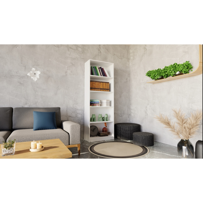 Стелаж PUVEROMEBLE 60 x 182,6 x 32 см, білий