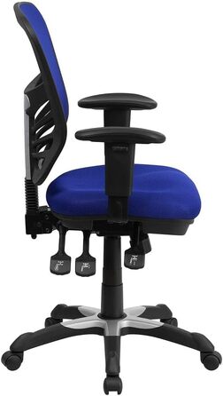 Офісне крісло Flash Furniture, металеве, синє, 69x65x112 см