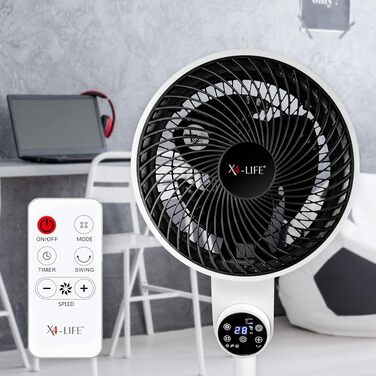 Вентилятор підлоговий X4-LIFE Pinguin DX для дому – тихий, ефективний, економний
