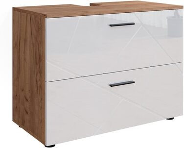Тумба під умивальник Vicco Irma, білий глянець/дуб золотий, 80x58,6 см