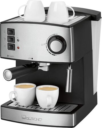 Еспресо-машина Clatronic ES 3643 Klassisch: 15 bar, 1,6 л резервуар, 2 диспетчери з капучинатором | 850 Вт