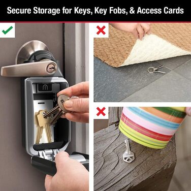 Захисний металевий бокс для ключів Master Lock 5415D, стіновий сейф з кодовим замком, цинковий сплав