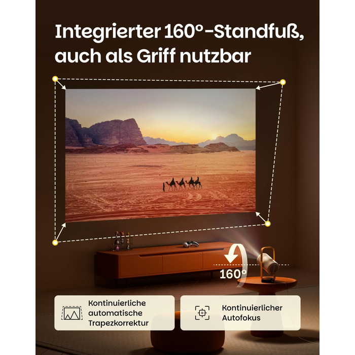 XGIMI Vibe One: Портативний міні-проектор 1080p з Google TV, JBL, автофокусом та автокорекцією трапеції (Blue Spark)