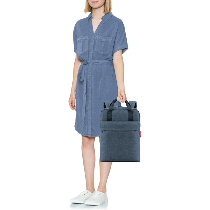 Рюкзак reisenthel allday M Twist Blue – універсальний водонепроникний для подорожей, роботи, покупок, ручна поклажа