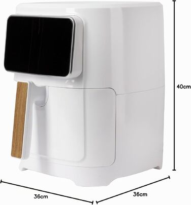 Аерофритюрниця Bergner Naturally 6.9L 1800W з керамічним покриттям, 8 програм, без PFAS, біла