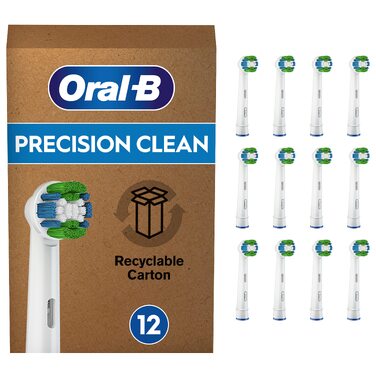Смінні насадки для електричної зубної щітки Oral-B PRO Precision Clean, білі, 12 шт.