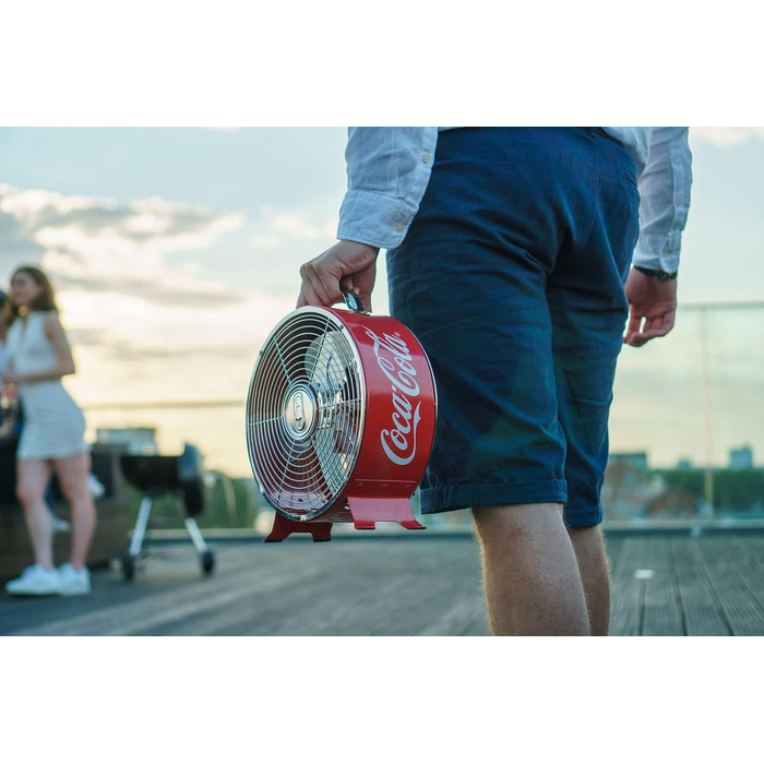 Вентилятор настільний Coca Cola Vintage °CUBES - ретро вентилятор для дому та офісу, червоний