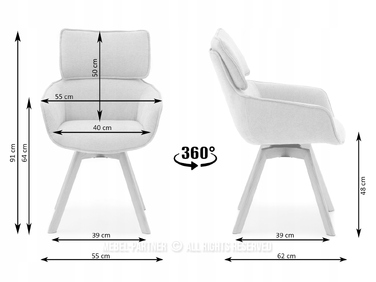 Стілець Mebel-Partner, тканина, бежевий, 1 шт.