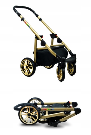 Дитячий візок 3в1 BabyLux Colorlux (люлька, прогулянкова коляска, автокрісло) з квітковим принтом