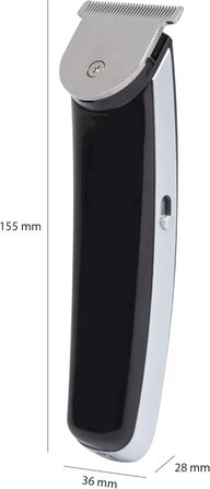 Машинка для стрижки волосся та бороди ProfiCare PC-HSM/R 3051, нержавіюча сталь, 5 довжин, чорна/срібляста, Direct Drive