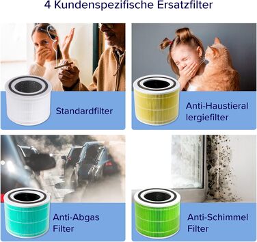 Повітряний очищувач LEVOIT Core 300 з HEPA фільтром для алергіків - 40 м²