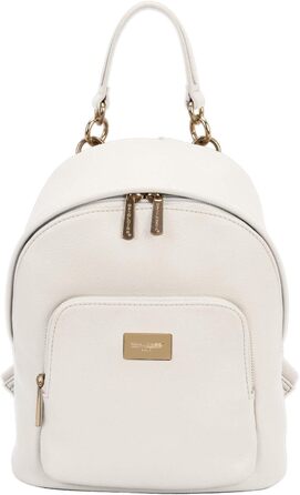 David Jones жіночий міський рюкзак з м'якої еко-шкіри, білий, компактний, модний, для школи та повсякденного використання