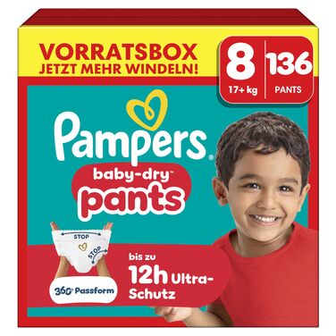 Підгузки-трусики Pampers Baby-Dry розмір 6 (13-19 кг), 138 шт, захист від протікань 360°