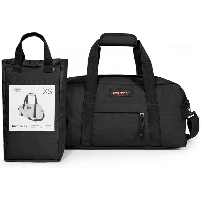 Дорожня сумка Eastpak COMPACT+ 24 л, чорна, 23x44x21 см
