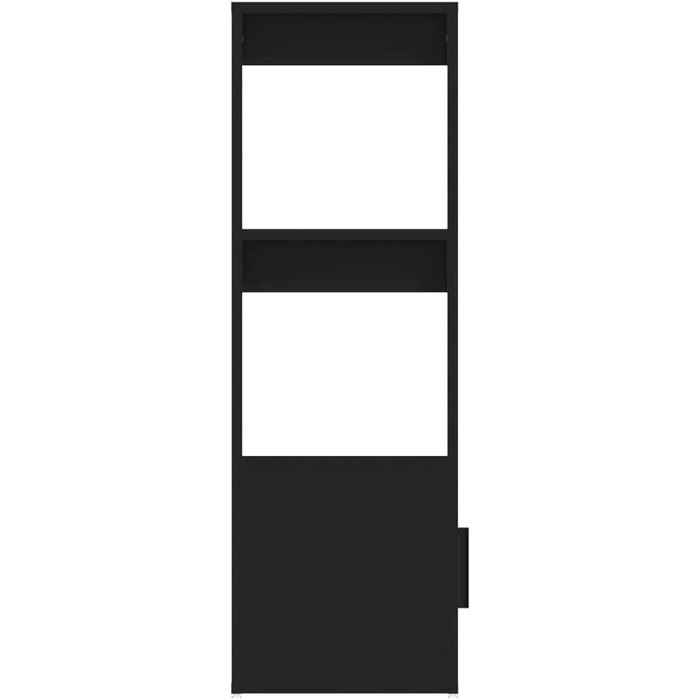 Шафа-комод vidaXL чорна 80x30x90 см, деревостружкова плита, багатофункціональна тумба для вітальні, книг і зберігання