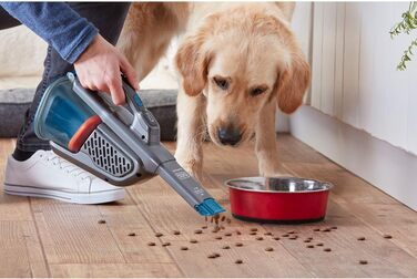 Акумуляторний ручний пилосос BLACK+DECKER Dustbuster BHHV320J, 12В, 25AW, циклонна технологія, без мішка, з висувною щілинною насадкою, титаново-синій